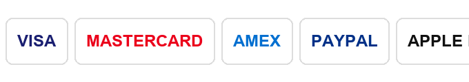 Accepted payment methods